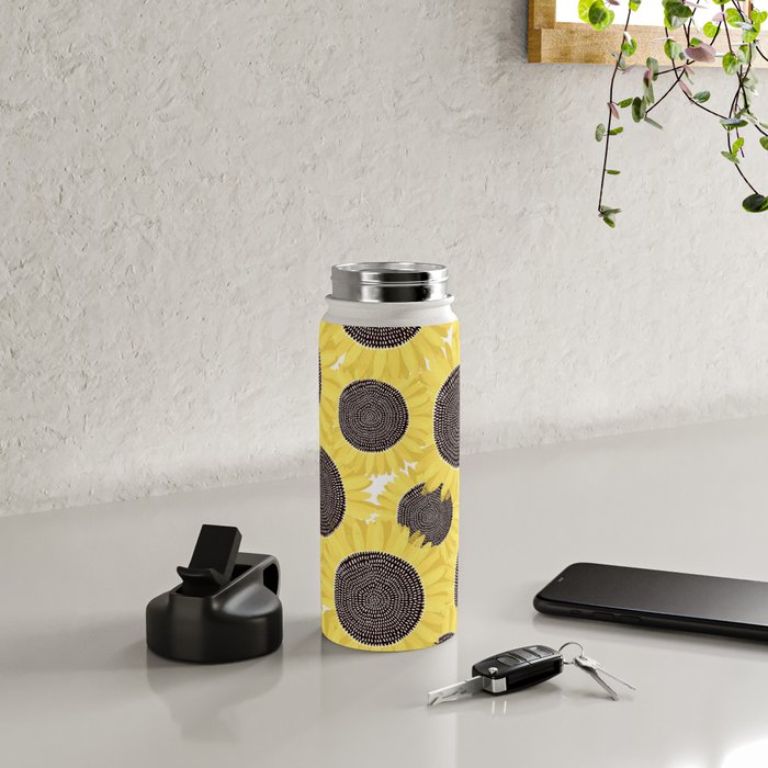 Sunflowers pattern Water Bottle Gallery Image 4