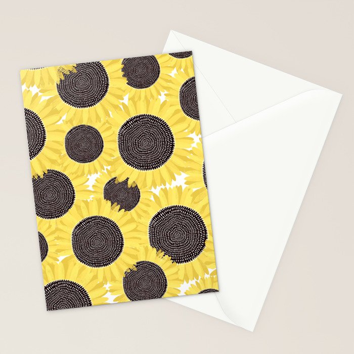 Sunflowers pattern Stationery Card Gallery Image 2