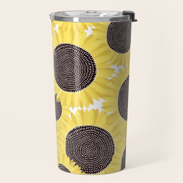 Sunflowers pattern Travel Mug Gallery Image 2