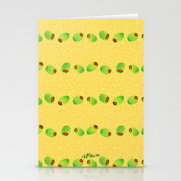 Olive Snack in Green & Yellow Stationery Card Gallery Image 2