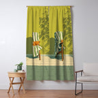 Sleeping Ginger Cat Sunshine Window Curtain Gallery Image 1