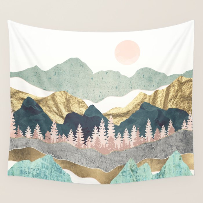Summer Vista Blanket - With Sun Wall Tapestry Gallery Image 4