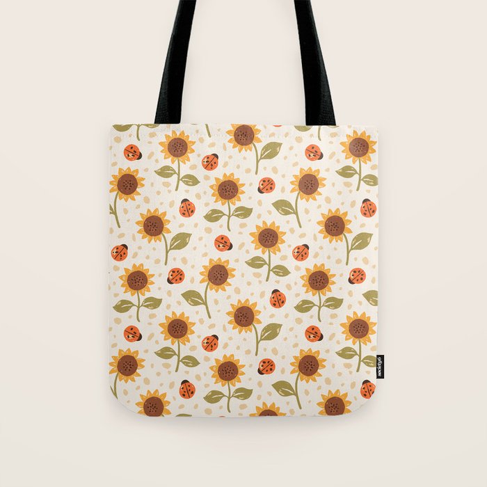 Sunflowers and Ladybugs Tote Bag Gallery Image 1