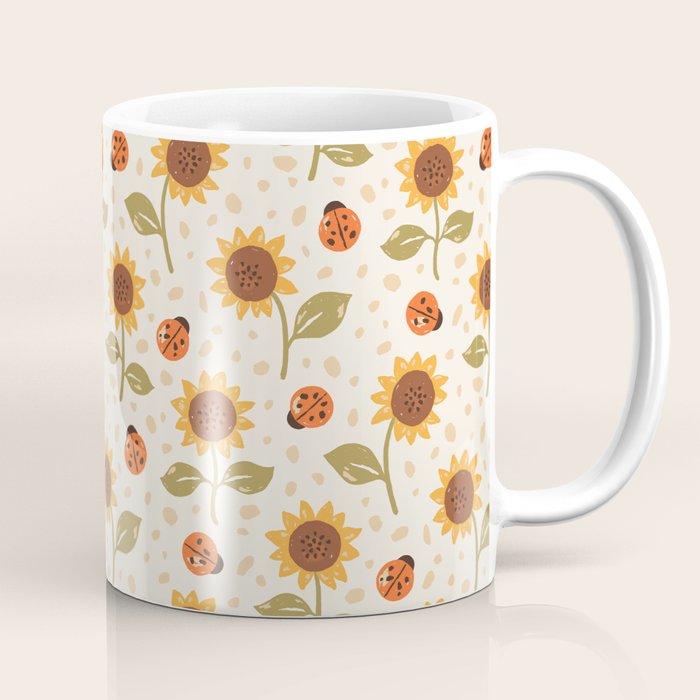 Sunflowers and Ladybugs Coffee Mug Gallery Image 1