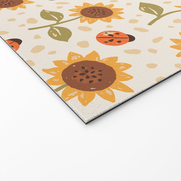 Sunflowers and Ladybugs Welcome Mat Gallery Image 2