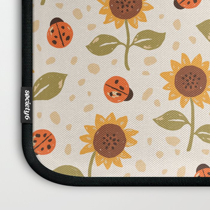 Sunflowers and Ladybugs Laptop Sleeve Gallery Image 3