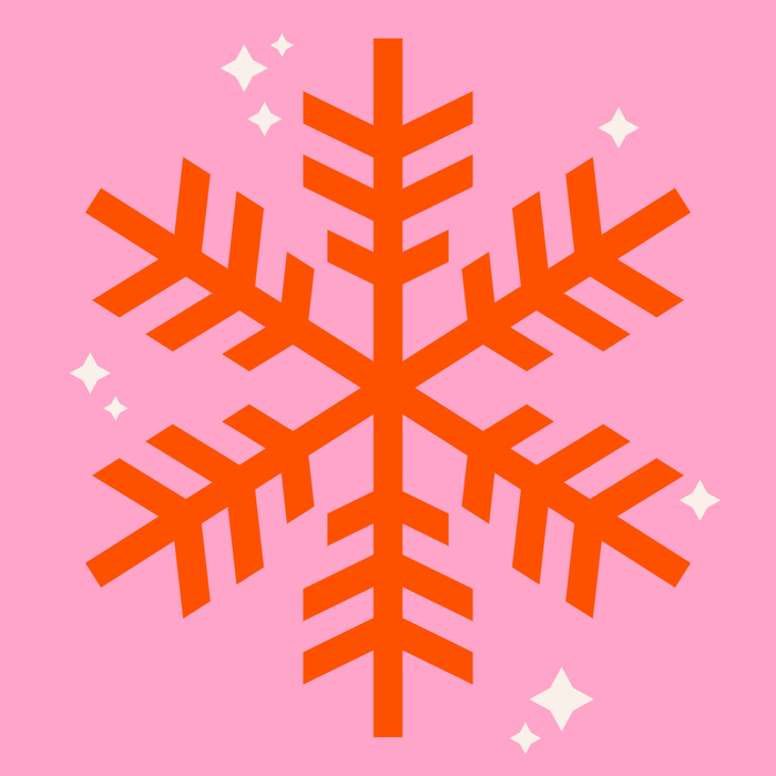 Christmas Print Snowflake Pink And Orange Holiday Decorations Festive Modern Decor Coffee Mug Gallery Image 2
