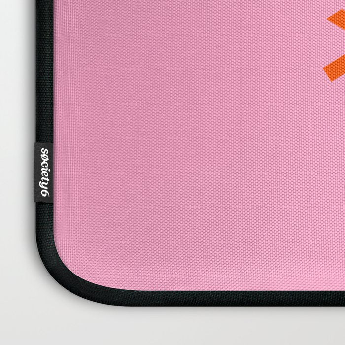 Christmas Print Snowflake Pink And Orange Holiday Decorations Festive Modern Decor Laptop Sleeve Gallery Image 3