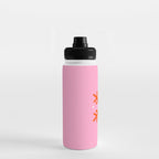Christmas Print Snowflake Pink And Orange Holiday Decorations Festive Modern Decor Water Bottle Gallery Image 3