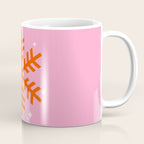 Christmas Print Snowflake Pink And Orange Holiday Decorations Festive Modern Decor Coffee Mug Gallery Image 1