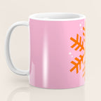 Christmas Print Snowflake Pink And Orange Holiday Decorations Festive Modern Decor Coffee Mug Gallery Image 3