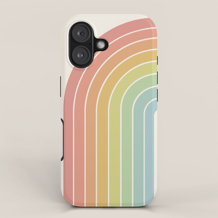 Gradient Arch V Mid Century Modern Rainbow iPhone Case Gallery Image 1