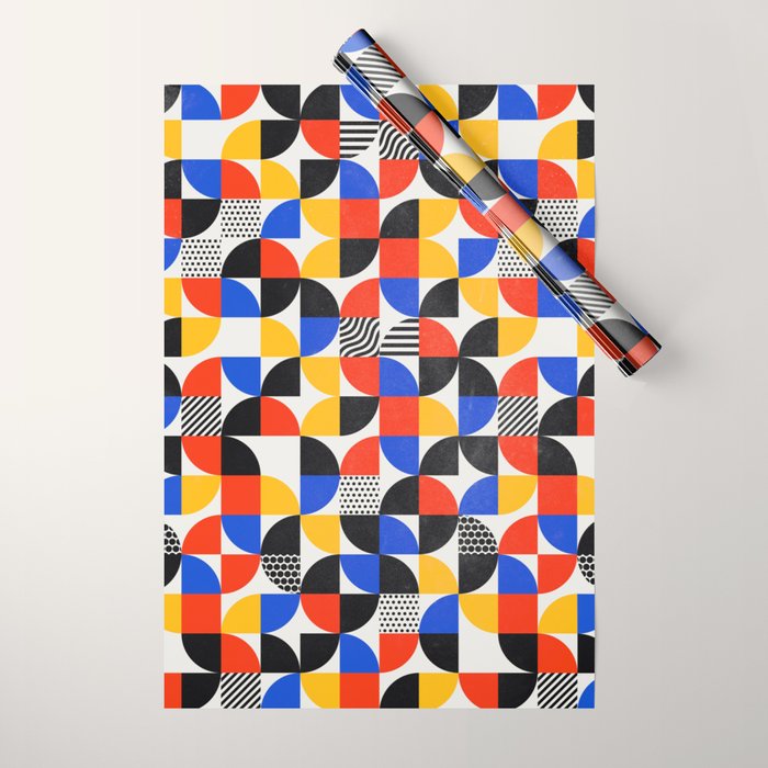 Shape & Pattern Study: Mid-Century Bauhaus Series Wrapping Paper Gallery Image 1