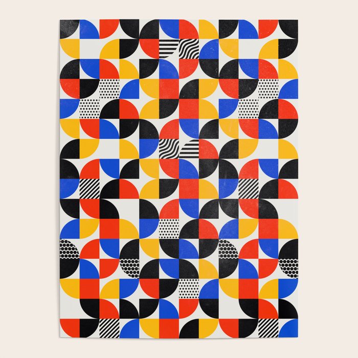 Shape & Pattern Study: Mid-Century Bauhaus Series Poster Gallery Image 1