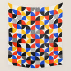 Shape & Pattern Study: Mid-Century Bauhaus Series Wall Tapestry Gallery Image 4