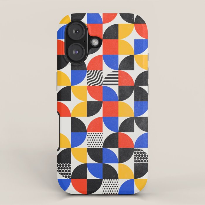 Shape & Pattern Study: Mid-Century Bauhaus Series iPhone Case Gallery Image 1