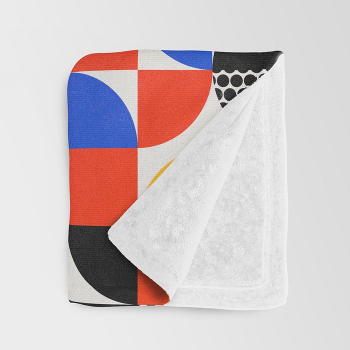 Shape & Pattern Study: Mid-Century Bauhaus Series Throw Blanket Gallery Image 3