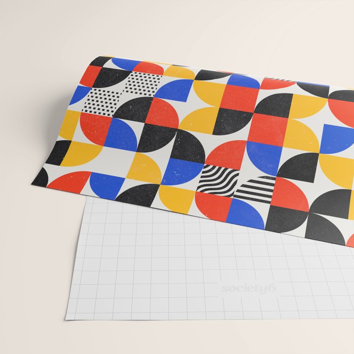 Shape & Pattern Study: Mid-Century Bauhaus Series Wrapping Paper Gallery Image 2