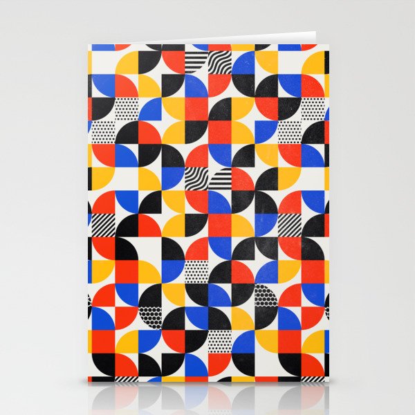 Shape & Pattern Study: Mid-Century Bauhaus Series Stationery Card Gallery Image 2
