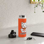 Lucky Cat Illustration Water Bottle Gallery Image 4