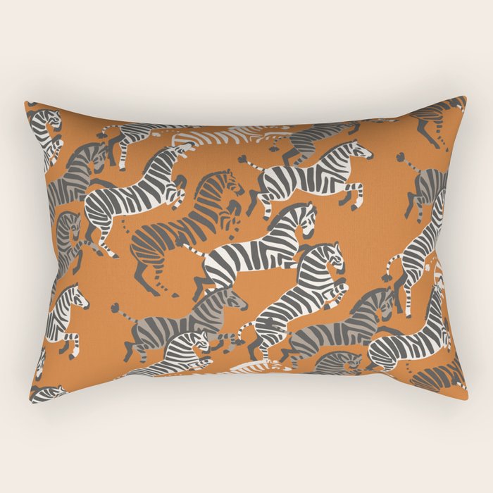 Zebra Race Rectangular Pillow Gallery Image 2
