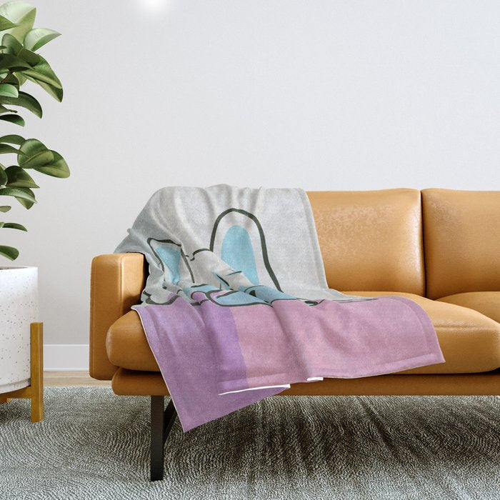 Adorable French Bulldog Puppy Artwork Throw Blanket Gallery Image 1