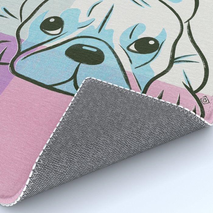 Adorable French Bulldog Puppy Artwork Rug Gallery Image 4