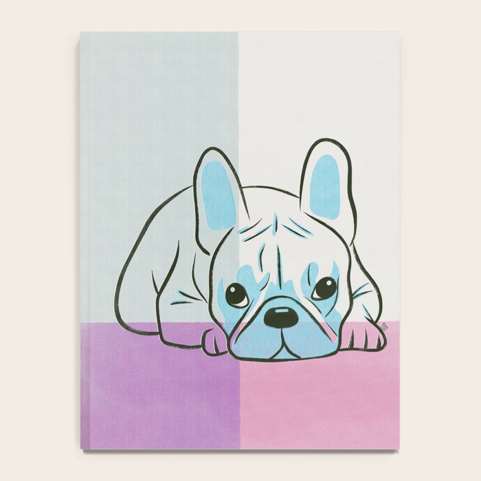 Adorable French Bulldog Puppy Artwork Notebook Gallery Image 4