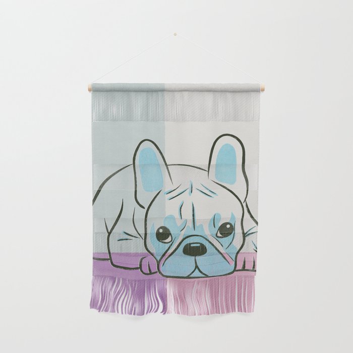Adorable French Bulldog Puppy Artwork Wall Hanging Gallery Image 1