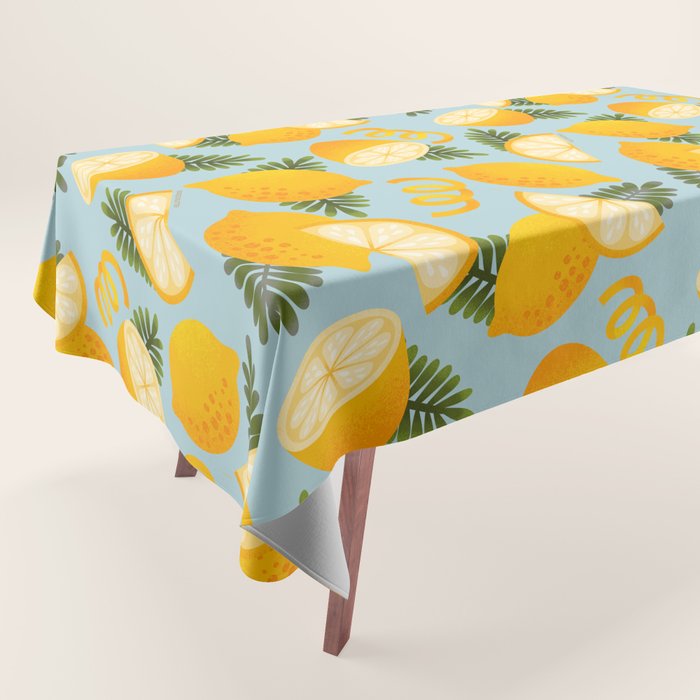 Lemon Pattern - Amalfi Coast Cocktails Tablecloth Gallery Image 1