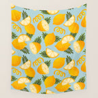 Lemon Pattern - Amalfi Coast Cocktails Wall Tapestry Gallery Image 4