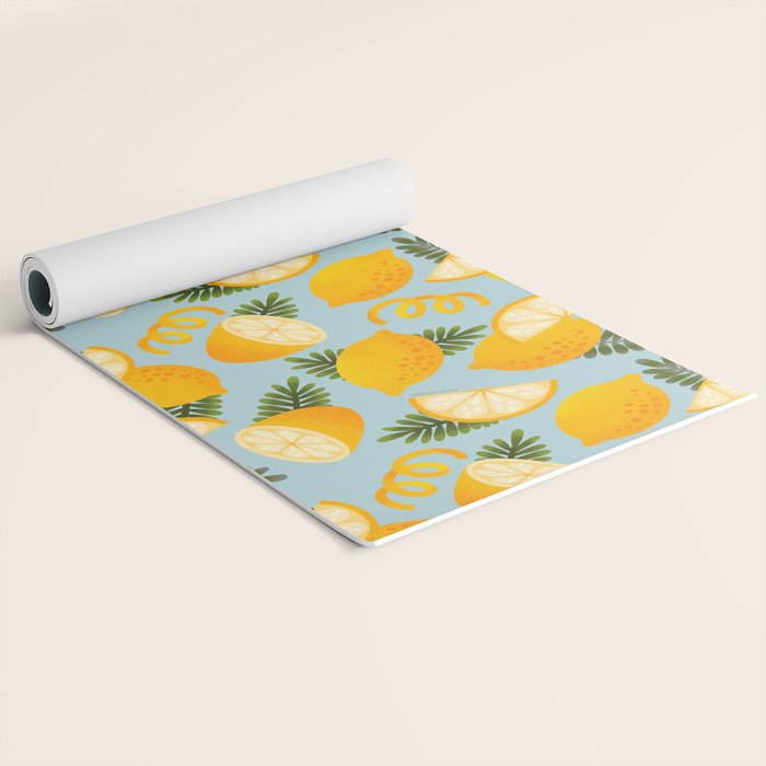 Lemon Pattern - Amalfi Coast Cocktails Yoga Mat Gallery Image 2
