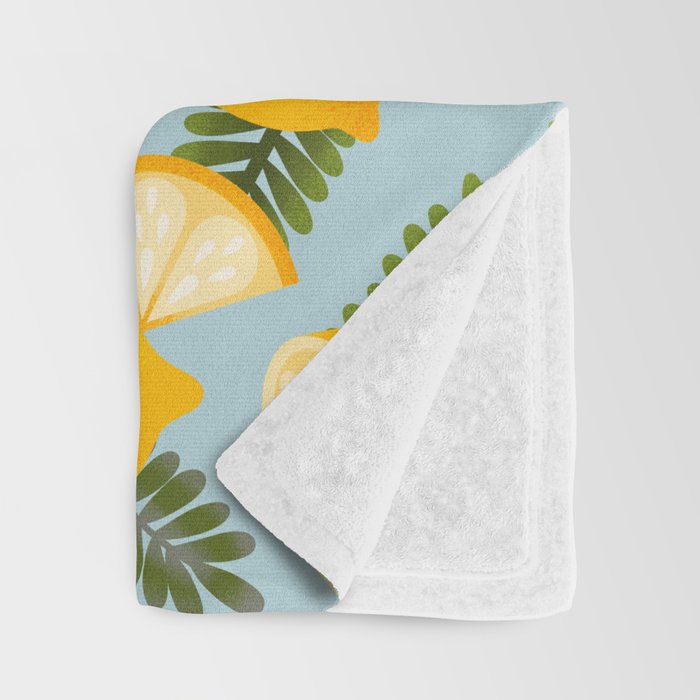 Lemon Pattern - Amalfi Coast Cocktails Throw Blanket Gallery Image 3