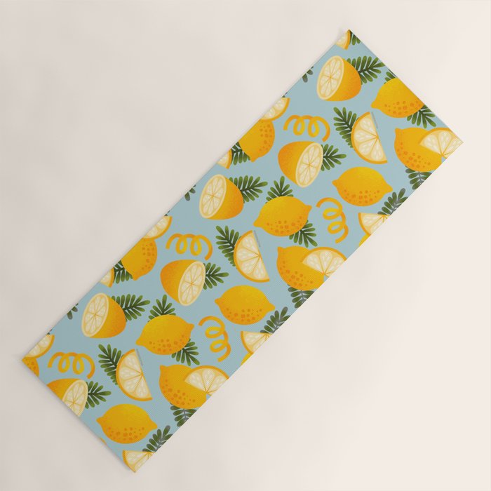 Lemon Pattern - Amalfi Coast Cocktails Yoga Mat Gallery Image 1