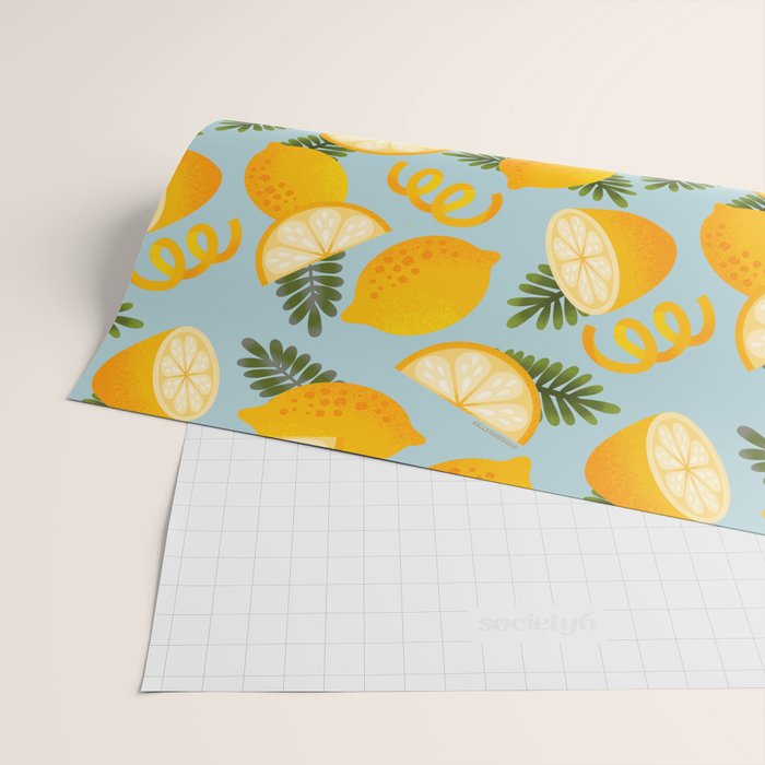 Lemon Pattern - Amalfi Coast Cocktails Wrapping Paper Gallery Image 2