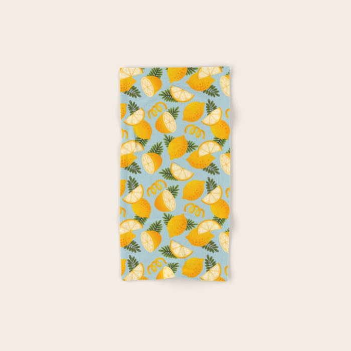 Lemon Pattern - Amalfi Coast Cocktails Bath Towel Gallery Image 1