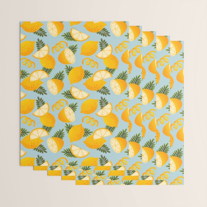 Lemon Pattern - Amalfi Coast Cocktails Wrapping Paper Gallery Image 3