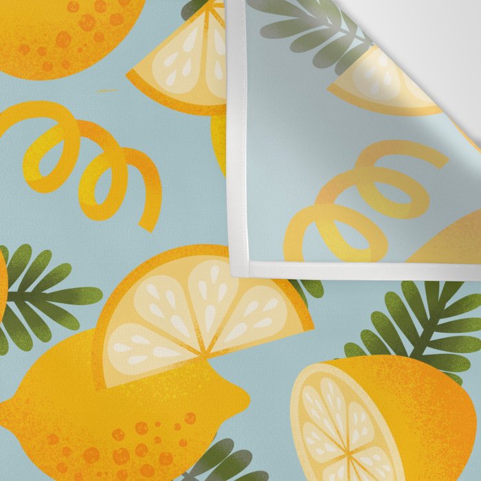 Lemon Pattern - Amalfi Coast Cocktails Wall Tapestry Gallery Image 3