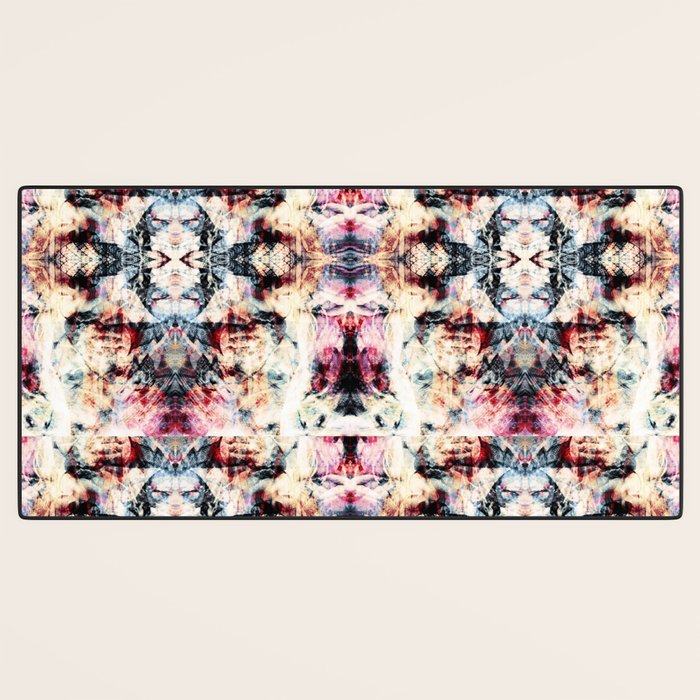 Colorful Abstract Batik Butterfly Rorschach Ink Blot Art Universe No5 Desk Mat Gallery Image 3
