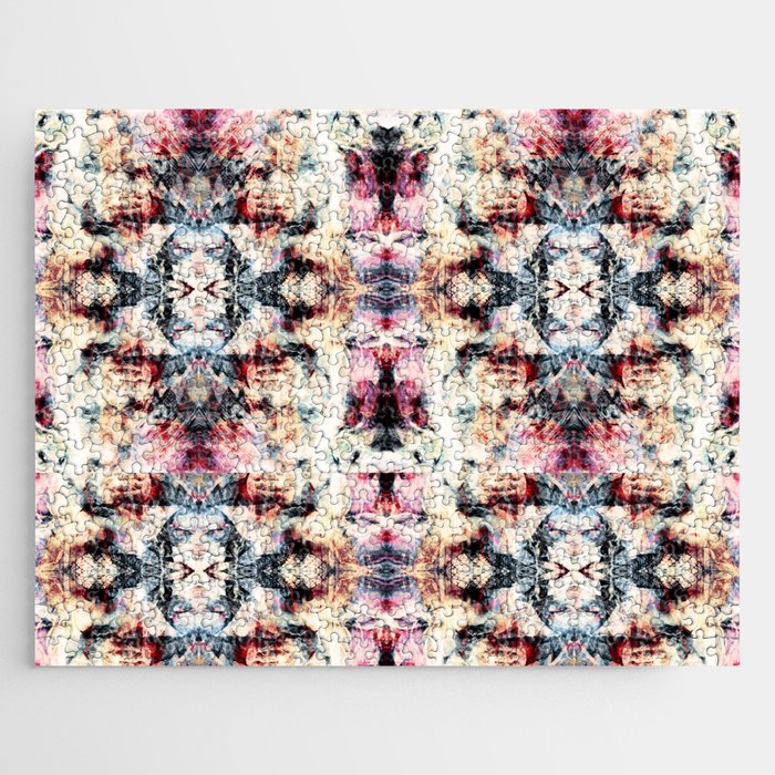 Colorful Abstract Batik Butterfly Rorschach Ink Blot Art Universe No5 Jigsaw Puzzle Gallery Image 1