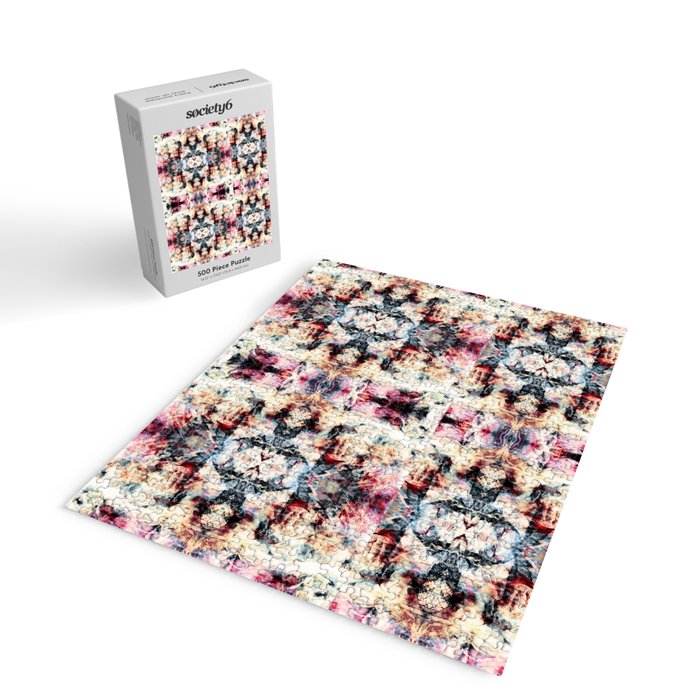 Colorful Abstract Batik Butterfly Rorschach Ink Blot Art Universe No5 Jigsaw Puzzle Gallery Image 2