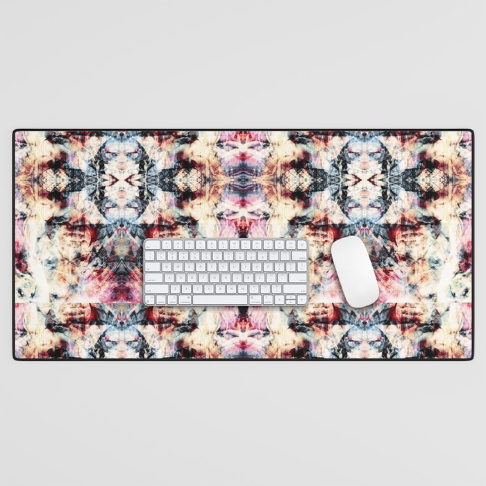 Colorful Abstract Batik Butterfly Rorschach Ink Blot Art Universe No5 Desk Mat Gallery Image 1