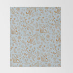 Cheetahs and Plants Boho Throw Blanket Gallery Image 2