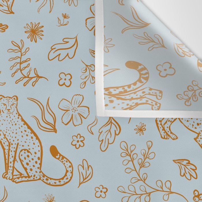 Cheetahs and Plants Boho Wall Tapestry Gallery Image 3