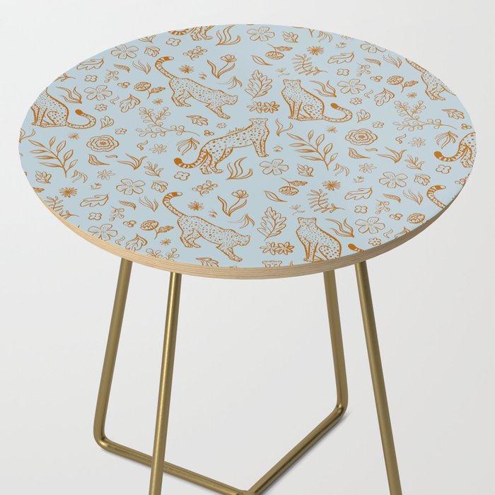 Cheetahs and Plants Boho Side Table Gallery Image 2