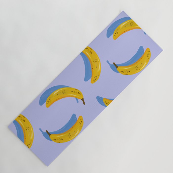 Banana Pattern - Blue Palette Yoga Mat Gallery Image 1