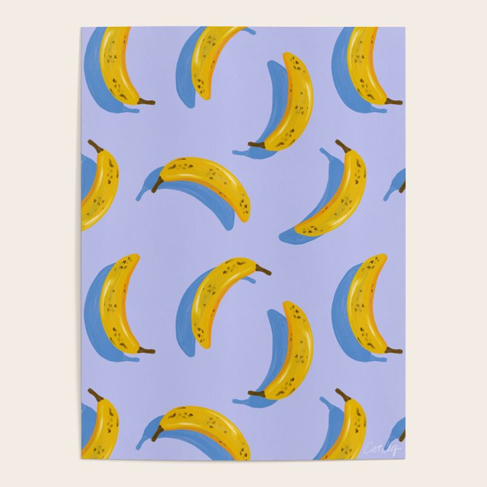 Banana Pattern - Blue Palette Poster Gallery Image 4
