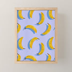 Banana Pattern - Blue Palette Mini Art Print Gallery Image 1