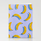 Banana Pattern - Blue Palette Stationery Card Gallery Image 2