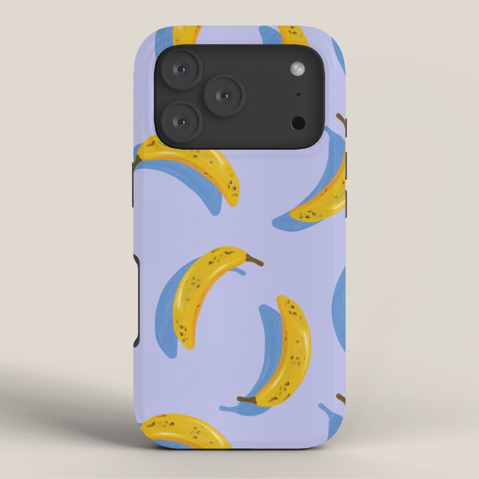 Banana Pattern - Blue Palette iPhone Case Gallery Image 3